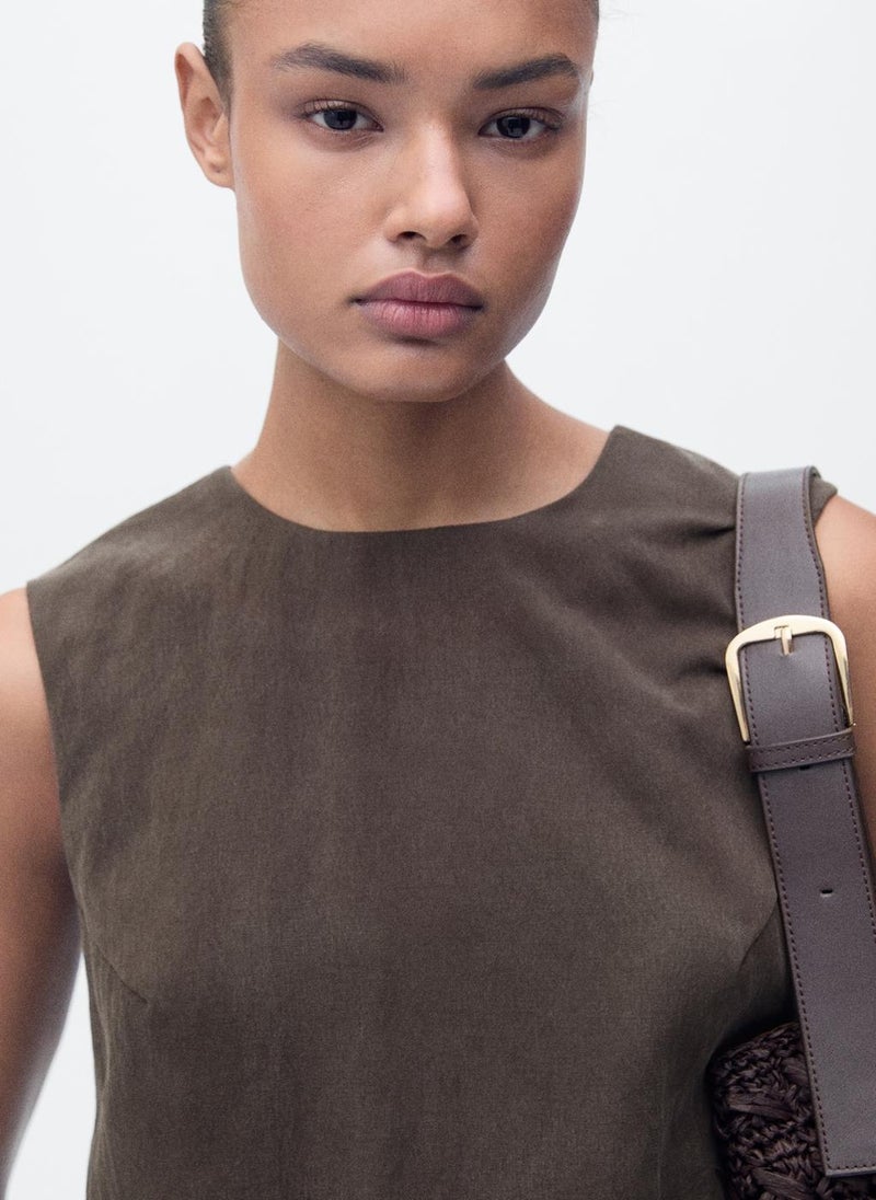 MANGO - Lyocell Top With Buttons On The Back - Image 1