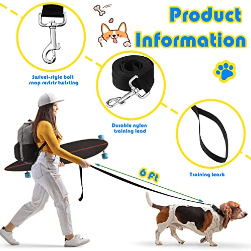 Sanwuta 9 Pack Nylon Dog Training Leash Bulk 6 ft Dog Leash for Small and Medium Puppy Traction Rope for Training, Play, Camping, or Backyard(Colorful) - Image 4