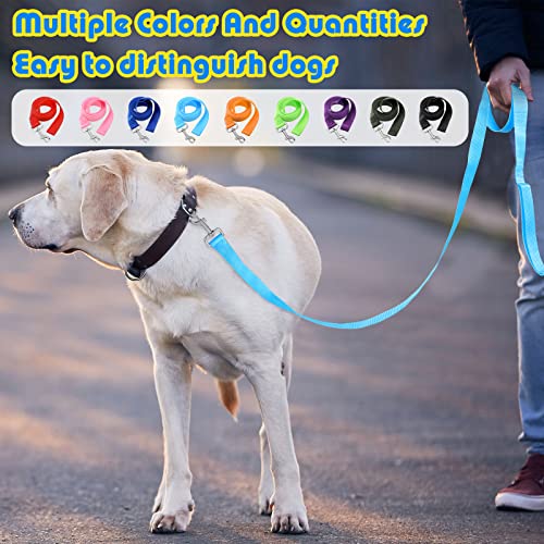 Sanwuta 9 Pack Nylon Dog Training Leash Bulk 6 ft Dog Leash for Small and Medium Puppy Traction Rope for Training, Play, Camping, or Backyard(Colorful) - Image 2