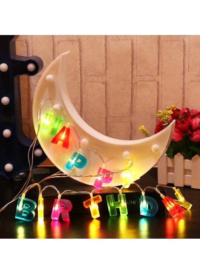 Letter Happy Birthday LED String Light For  Multicolour 4x24centimeter Multicolour 4x24cm - Image 5