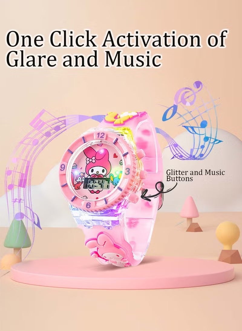 3 Pcs Kids Cartoon Watches with Music & Flashing Lights - Multi-Theme Digital Display Watch with Soft Silicone Strap, Gift-Ready Packaging for Birthdays/School/Parties (Boys & Girls) - Image 5