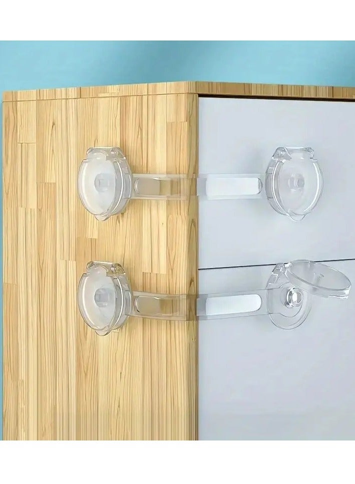 Little tots 5pcs Drawer Safety Strap Locks, Multi-use Straps Latches, Safety Drawer Locks For Cabinet Drawer Toilet Fridge - Image 4