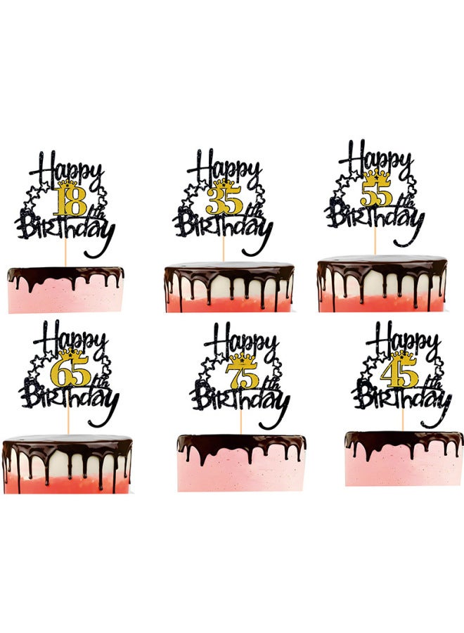 New Year Cake - Birthday Cake Decoration - Black, Cake Insert, Age 100 - Party Supplies, Baking Decoration, Gift - Image 2