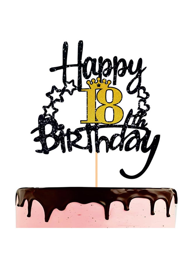 New Year Cake - Birthday Cake Decoration - Black, Cake Insert, Age 100 - Party Supplies, Baking Decoration, Gift - Image 4