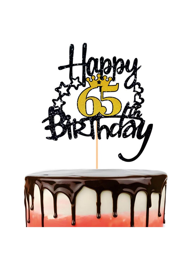 New Year Cake - Birthday Cake Decoration - Black, Cake Insert, Age 100 - Party Supplies, Baking Decoration, Gift - Image 5