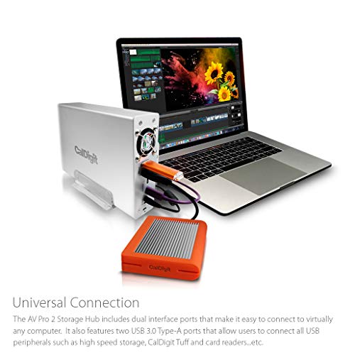 CalDigit AV Pro 2 Storage Hub USB C External Hard Drive - Charge up to 30W, Compatible with USB-C and Thunderbolt Type-C Computers (0TB Enclosure Kit) - Image 4