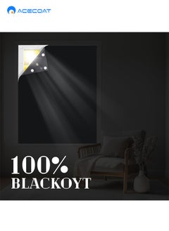 ACECOAT Portable Blackout Shades 300x145 cm (118" x 57") 100% Blackout Material Temporary Blackout Blinds / Curtains for Baby Nursery, Bedroom, Window, Dorm Room, Office or Travel Use  - Image 2