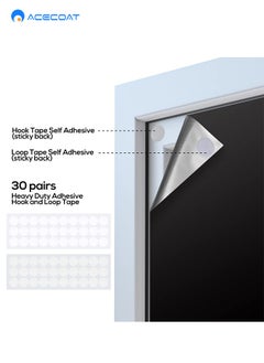ACECOAT Portable Blackout Shades 300x145 cm (118" x 57") 100% Blackout Material Temporary Blackout Blinds / Curtains for Baby Nursery, Bedroom, Window, Dorm Room, Office or Travel Use  - Image 3