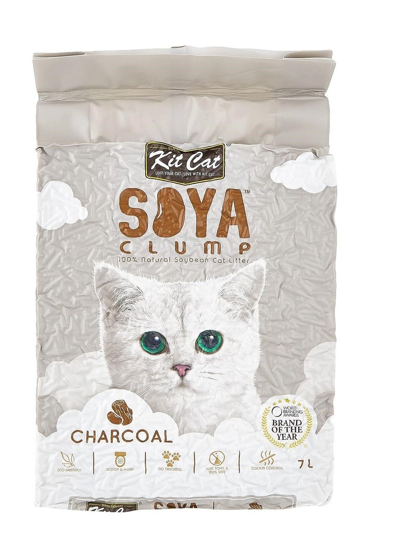Kit Cat Soya Clump Soybean Charcoal Cat Litter For All Life Stages 7L - Image 1