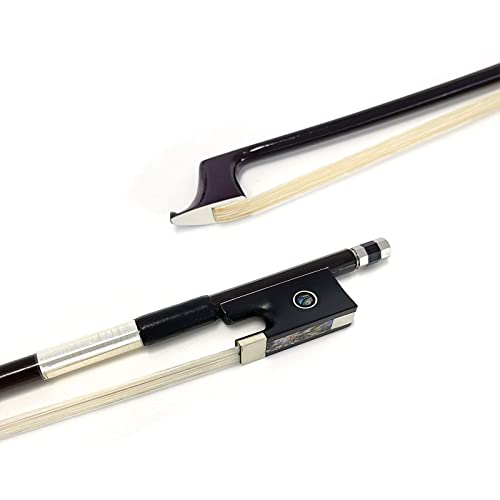 LIEKE Carbon Fiber Violin Bow 4/4 full size lightweight Fiddle Bow (4/4 size, Coffee) - Image 1