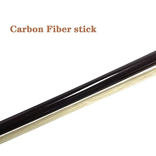 LIEKE Carbon Fiber Violin Bow 4/4 full size lightweight Fiddle Bow (4/4 size, Coffee) - Image 5