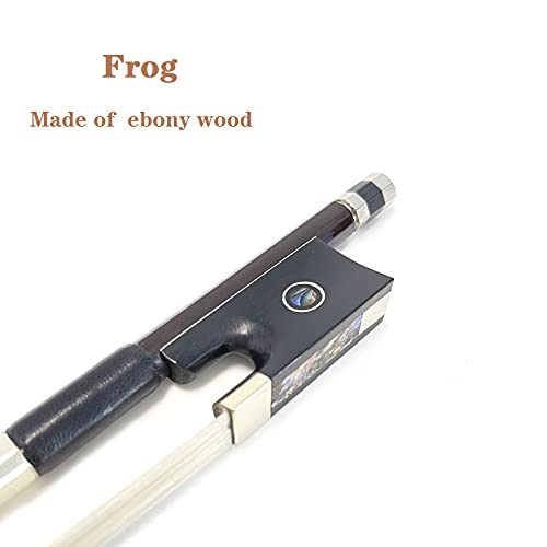 LIEKE Carbon Fiber Violin Bow 4/4 full size lightweight Fiddle Bow (4/4 size, Coffee) - Image 4
