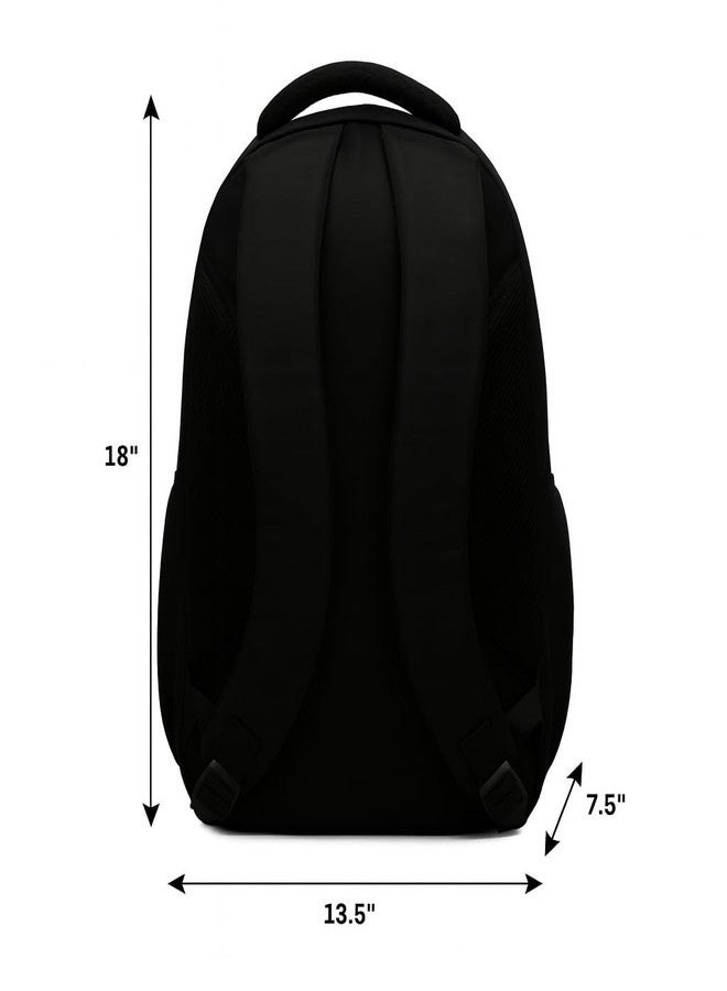 ONEZONE Classic Black Laptop Backpack, Multipurpose Travel Bag for College, Office, Daily Commute, High-Durability Material, Multiple Compartments - Image 5