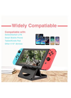 SYOSI مناسب لحامل Nintendo Switch/ حامل Switch LITE قابل للطي قابل للتعديل ومحمول للعب والشحن على طاولة متوافق مع iPad/ Mini/ iPad Pro Air.  - Image 3