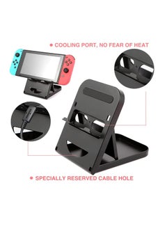 SYOSI مناسب لحامل Nintendo Switch/ حامل Switch LITE قابل للطي قابل للتعديل ومحمول للعب والشحن على طاولة متوافق مع iPad/ Mini/ iPad Pro Air.  - Image 4