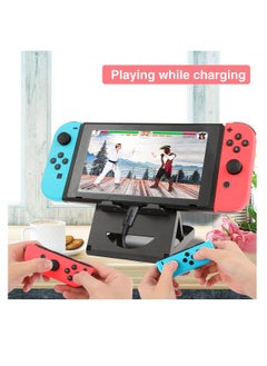 SYOSI مناسب لحامل Nintendo Switch/ حامل Switch LITE قابل للطي قابل للتعديل ومحمول للعب والشحن على طاولة متوافق مع iPad/ Mini/ iPad Pro Air.  - Image 2
