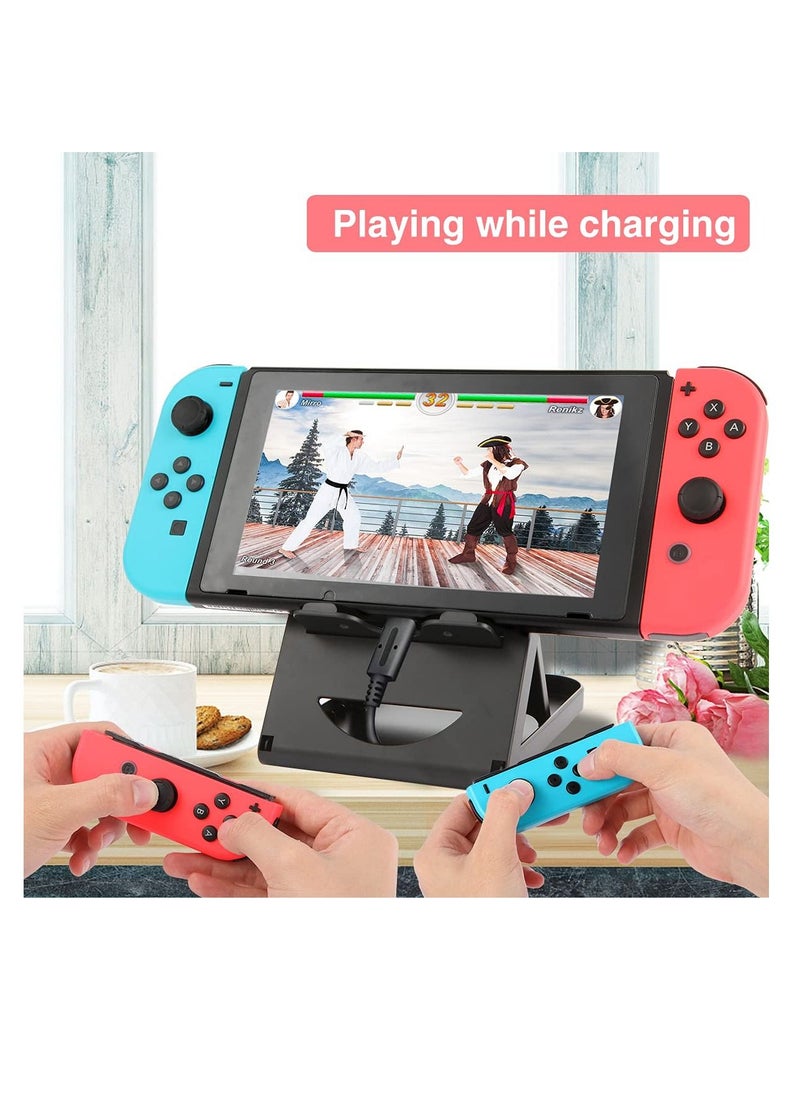 SYOSI - Fit for Nintendo Switch Stand/ for Switch LITE Stand Foldable Adjustable and Portable table play stand for N-switch console playing and charging Compatible with for ipad/ for Mini/ for iPad Pro Air - Image 1