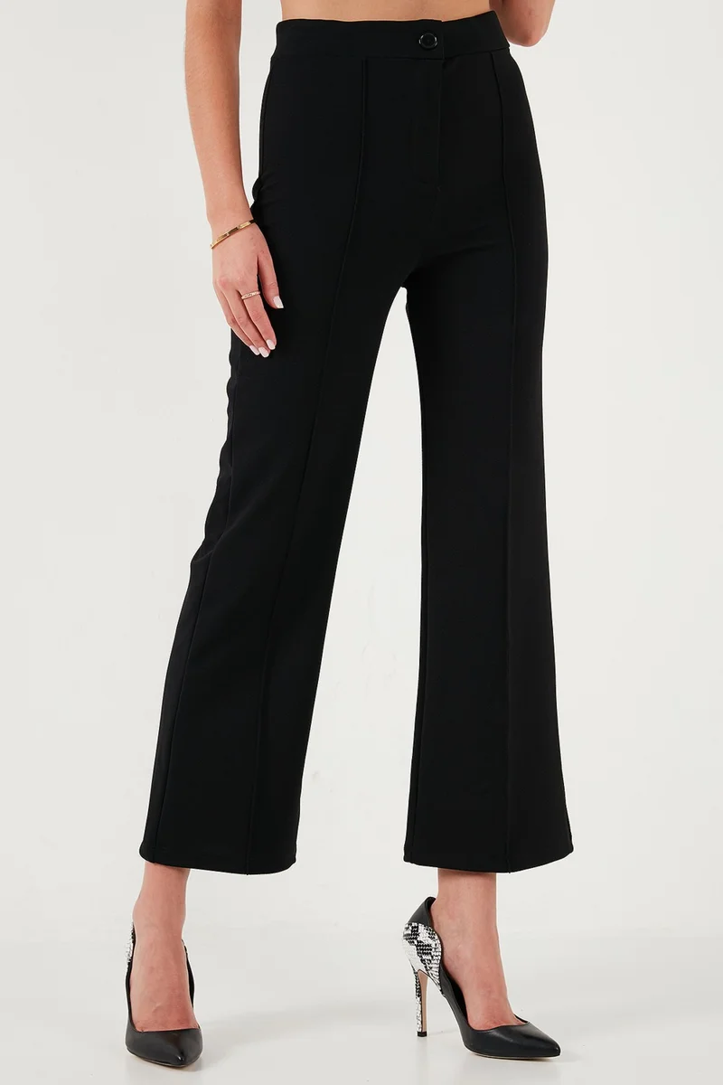 Lela Standard Fit Grass High Waist Straight Leg Trousers Women's Trousers 5865972