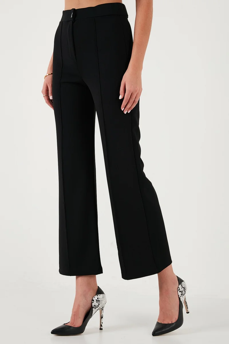 Lela Standard Fit Grass High Waist Straight Leg Trousers Women's Trousers 5865972