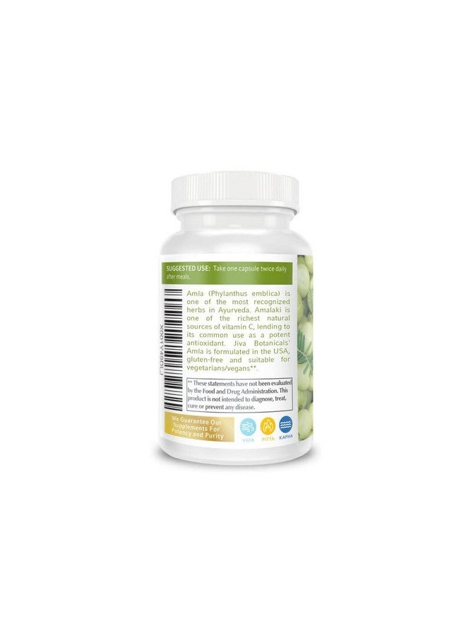 Jiva BOTANICALS Amla Capsules (Amalaki) Containing Amla Powder Amla Churna Supplement Amla Herbal Supplement Made With Organic Amla Fruit Powder Alternative To Amla Juice 60 Vegan Capsules - Image 5