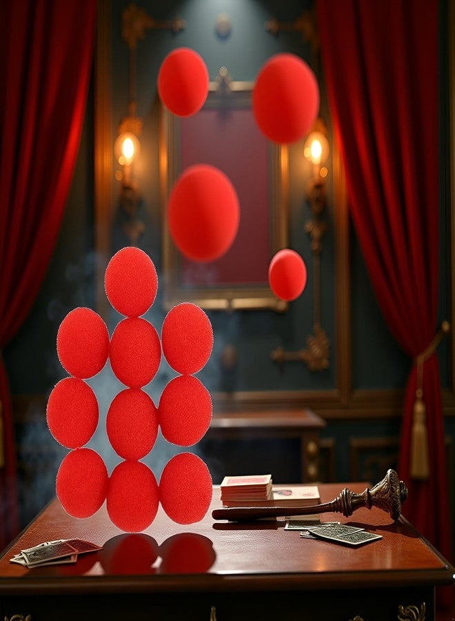 Tnyvm 10Pcs Red 3.5cm Sponge Balls Finger Sponge Ball Ball Close-Up Props Toy Classical Comedy Trick Props, Magic Kits and Accessories - Image 4