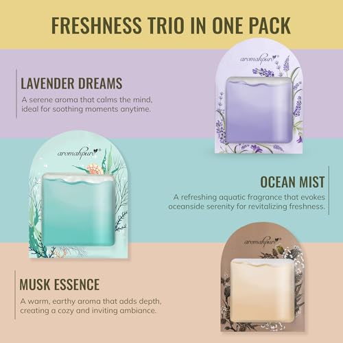 Aromahpure Gel Wink Hanging Car Perfume | Long-Lasting Gel Based Car Air Freshener | Car Accessories | Last Up to 30 Days (Lavender-Musk-Ocean) - Image 3