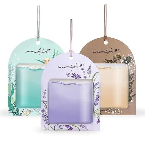 Aromahpure Gel Wink Hanging Car Perfume | Long-Lasting Gel Based Car Air Freshener | Car Accessories | Last Up to 30 Days (Lavender-Musk-Ocean) - Image 1