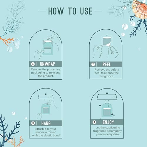 Aromahpure Gel Wink Hanging Car Perfume | Long-Lasting Gel Based Car Air Freshener | Car Accessories | Last Up to 30 Days (Lavender-Musk-Ocean) - Image 4