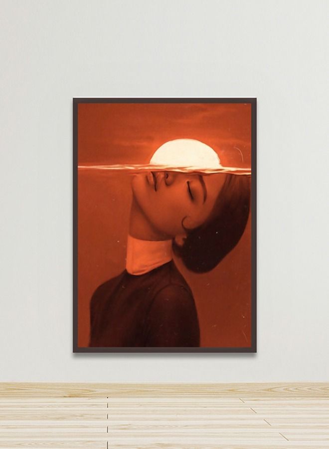 Marktna Canvas Wall Art For Wall Decoration, Women Design, With A Hollow Brown Frame, Size (120x80),One Piece - Image 1