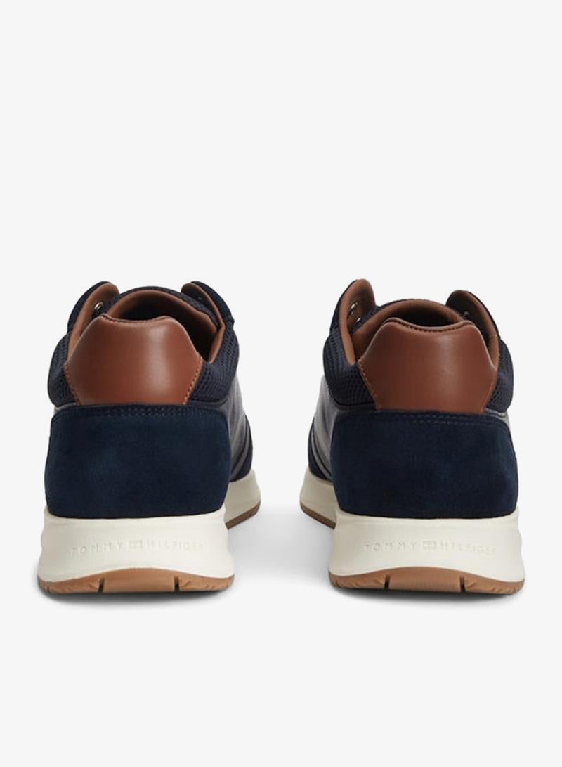 TOMMY HILFIGER Suede Mixed Texture Trainers - Image 3