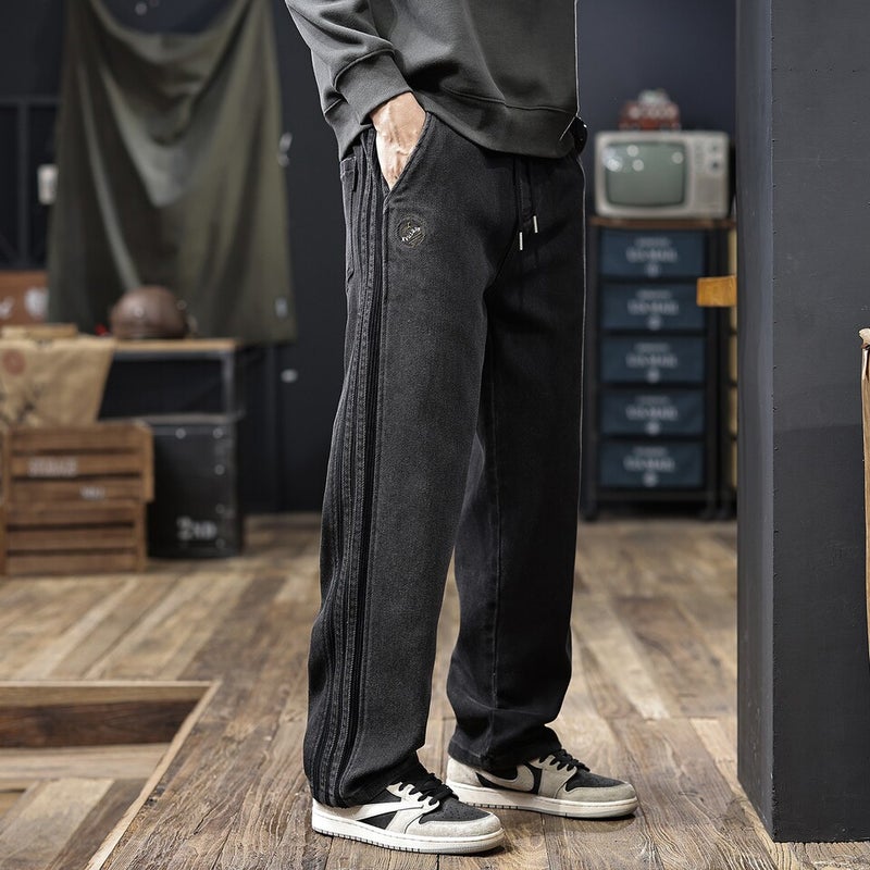 Unisex Classic Denim Jeans Loose Fit Daily Outdoor Wear - Image 3