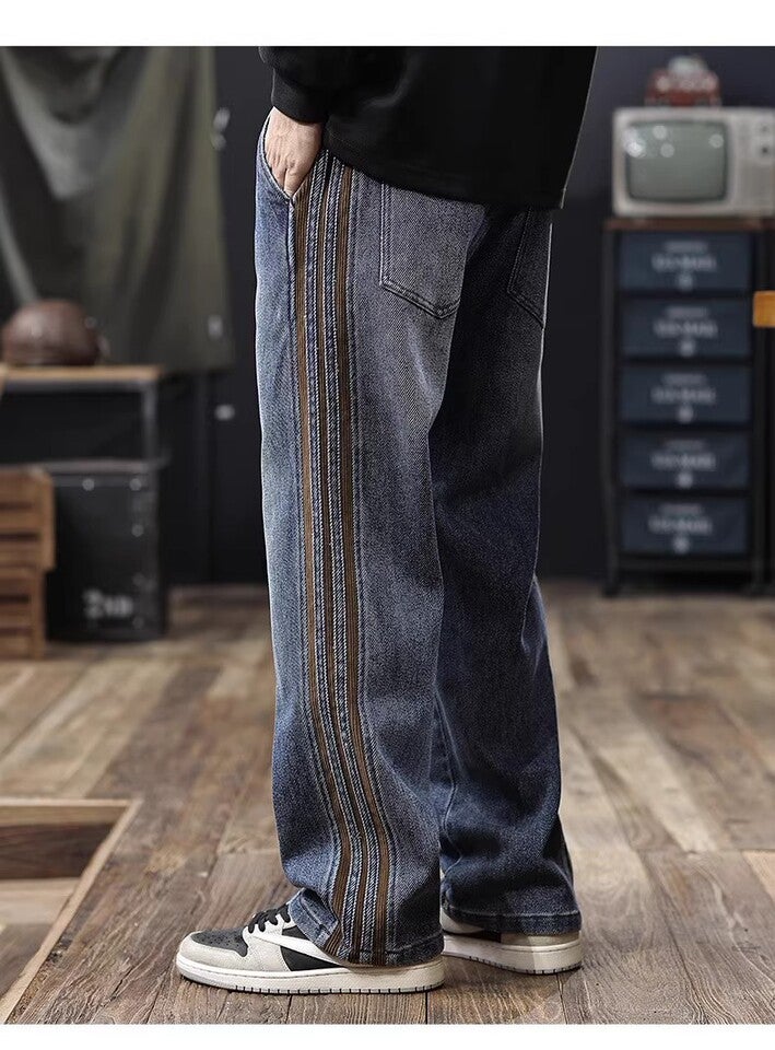 Unisex Classic Denim Jeans Loose Fit Daily Outdoor Wear - Image 4