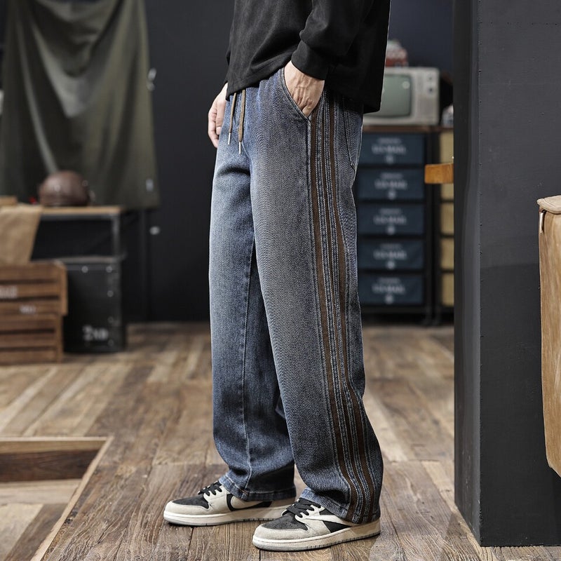 Unisex Classic Denim Jeans Loose Fit Daily Outdoor Wear - Image 2