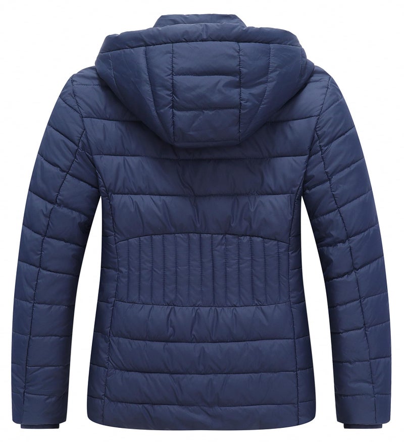 TDYPCI Women's Winter Coat Lightweight Waterproof Puffer Jacket - Quilted Short Down Coat for Women, Ultra Warm Winter Jacket with Hood - Image 4
