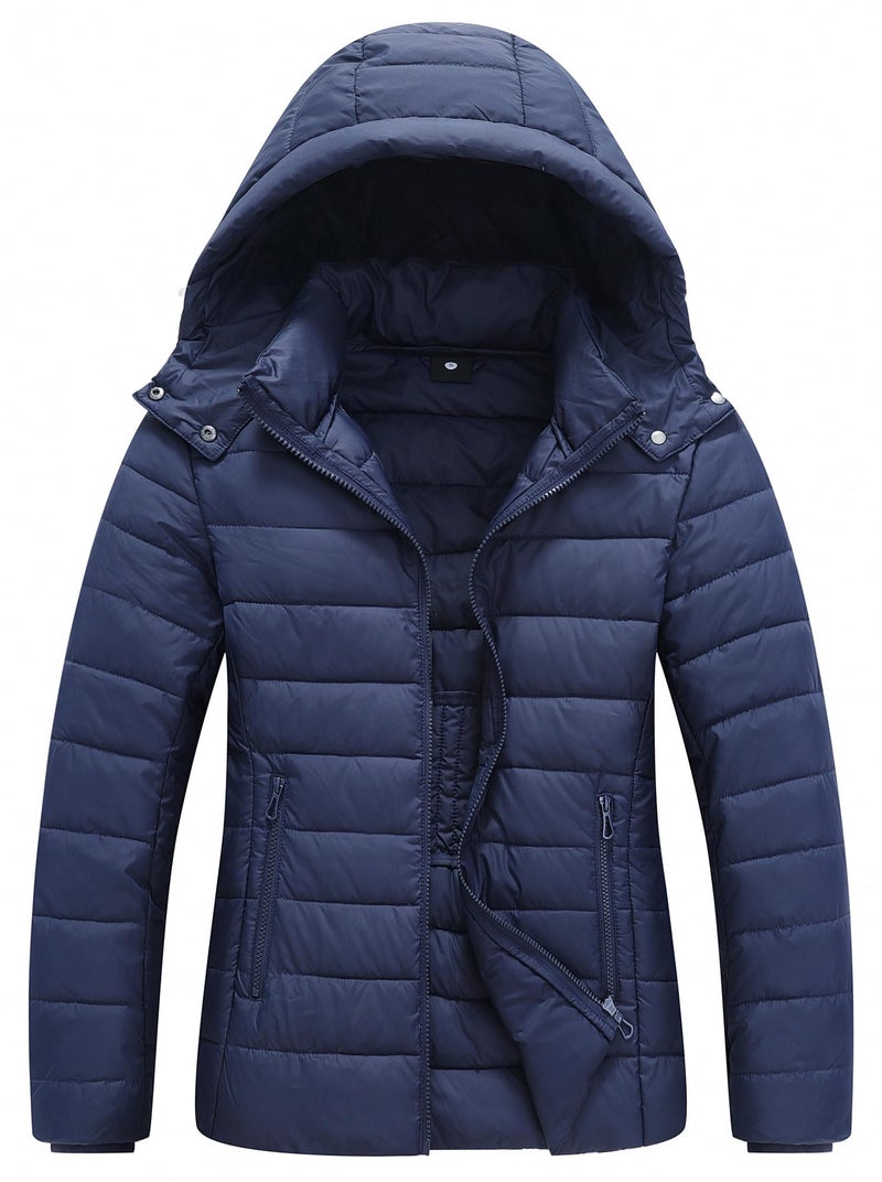 TDYPCI Women's Winter Coat Lightweight Waterproof Puffer Jacket - Quilted Short Down Coat for Women, Ultra Warm Winter Jacket with Hood - Image 1