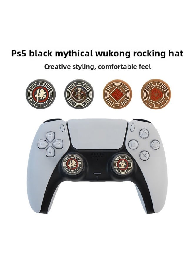 Generic Black Myth Wukong Silicone Rocker Cap For PS5/PS4 Handle Rocker Protective Cap Game Accessories-Product Color:Black Group  - Image 2