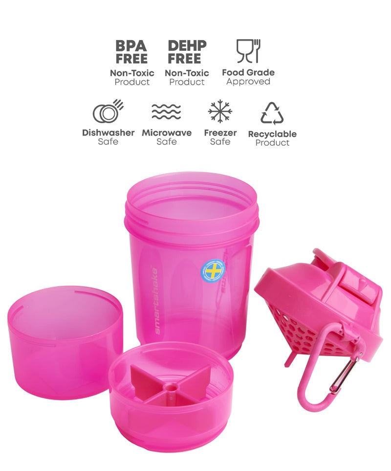 SmartShake سمارت شيك أوريجينال 2GO، كوب خلط سعة 20 أونصة، وردي (قد يختلف التعبئة) - Image 2
