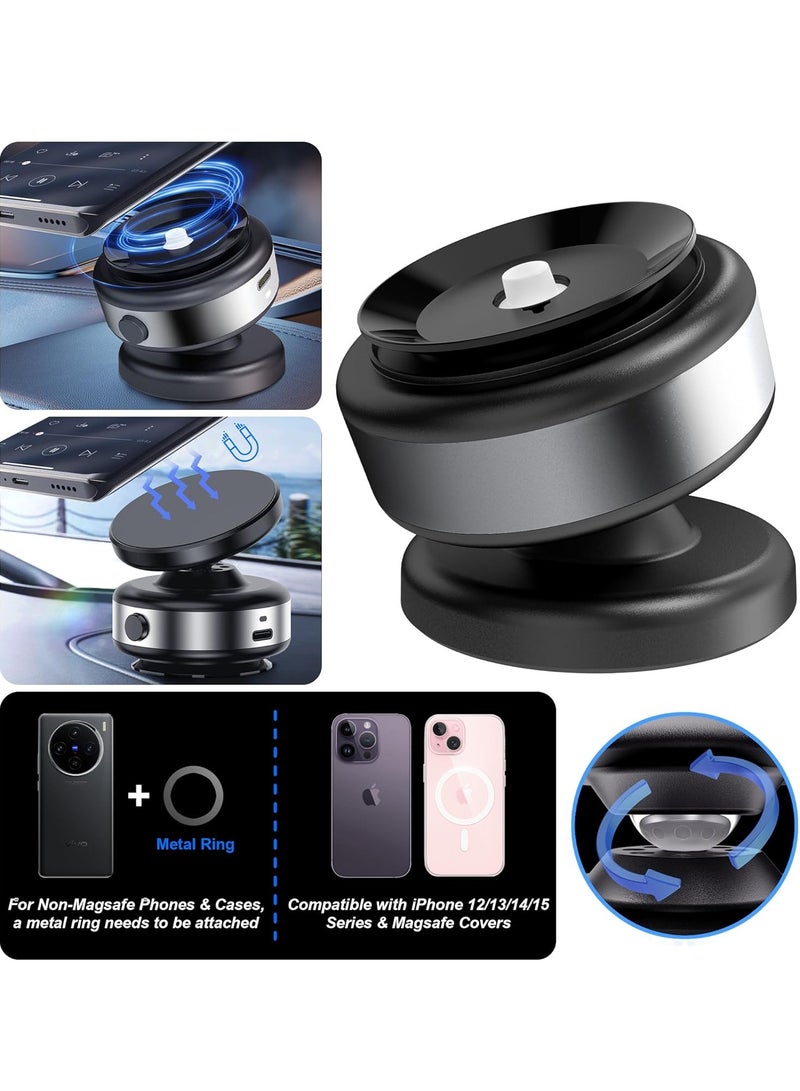 Car Suction Cup Phone Holder Vacuum Adsorption Phone Tablet ，Vacuum HandsFree Magnetic Suction Phone Mount,for Car, Dashboard, Windshield，Gym, Kitchen - Image 5