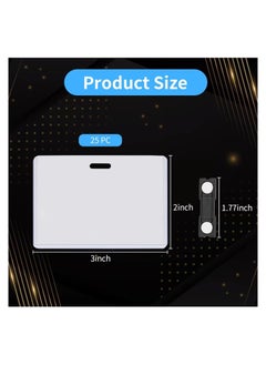 KASTWAVE Clear Vinyl Magnetic Badge Holder 3”x2” Horizontal ID Card Name Tag Waterproof Magnet Name Tags Clear Name Badge Magnets Holder Reusable Waterproof for Teachers Doctors Nurses (25 Pack)  - Image 5