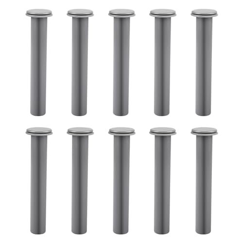 ArrogantF 10 Pack Gray Sleeve and Cap Set for Pool Fence DIY Safety Fence Poles,178-G5 Life Saver Pool Fence DIY- 5/8'' Base Diameter and 4'' Height,Can Be Used with Concrete, Pavers, Deck, Ground - Image 1