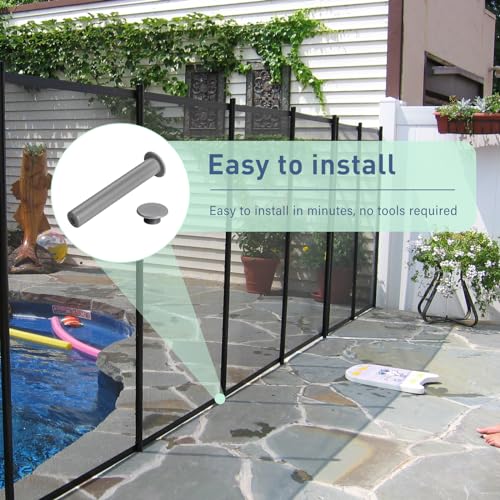 ArrogantF 10 Pack Gray Sleeve and Cap Set for Pool Fence DIY Safety Fence Poles,178-G5 Life Saver Pool Fence DIY- 5/8'' Base Diameter and 4'' Height,Can Be Used with Concrete, Pavers, Deck, Ground - Image 5