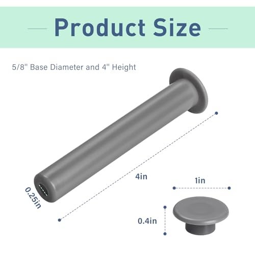 ArrogantF 10 Pack Gray Sleeve and Cap Set for Pool Fence DIY Safety Fence Poles,178-G5 Life Saver Pool Fence DIY- 5/8'' Base Diameter and 4'' Height,Can Be Used with Concrete, Pavers, Deck, Ground - Image 2