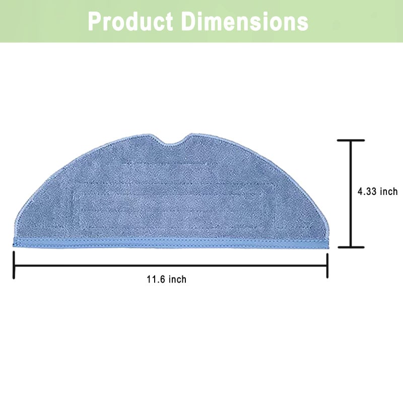 Bvhonwe 8 Pack S7 Vacuum Mop Replacement Pads for Xiaomi Roborock S7 Roborock S7+ Roborock S7 MaxV Roborock S8/S8+ Roborock S7 MaxV Plus Roborock T7S T7 plus T7S plus Robot Vacuum,8 Pack Microfiber Mop Pads - Image 3