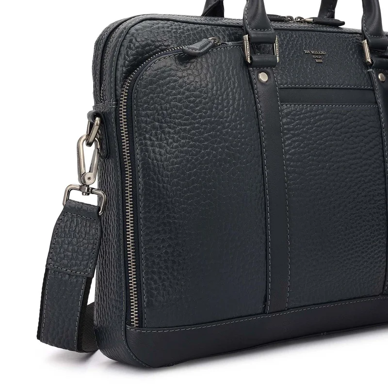 Da Milano Navy Classic Laptop Bag (M)  | Best Price UAE