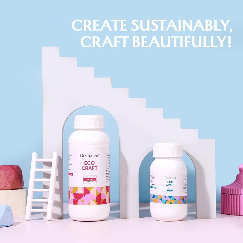 Granotone ECO Craft EcoFriendly Casting Material for DIY Terrazzo Home Dcor Art Projects QuickDrying 30 Min NonToxic Sustainable Zero Fumes PowdertoLiquid Ratio 351 ECO900KIT - Image 2