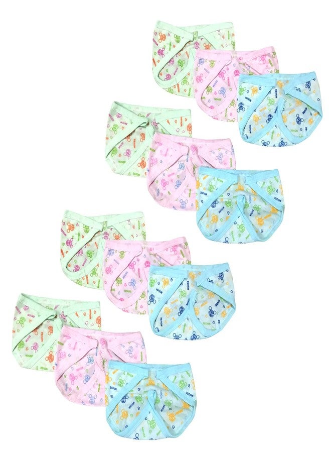 IGNOTO Baby Cloth Nappy Diapers | Washable & Reusable Cotton Cloth Tikoni Langot for Newborns & Infants (3-6 Months)(Pack of 6) - Image 2