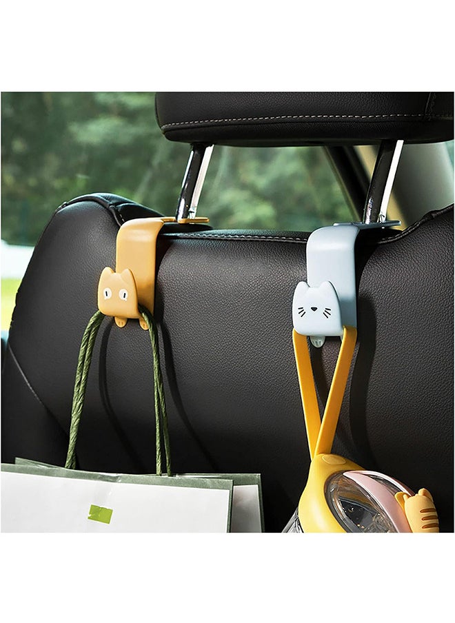 Depend - 8PCS Car Hooks, Multifunctional Vehicle Sticky Hooks, Car Seat Headrest Holder Hooks, Car Storage Hooks, Portable Plastic Cartoon Cat Car Hooks - Image 1