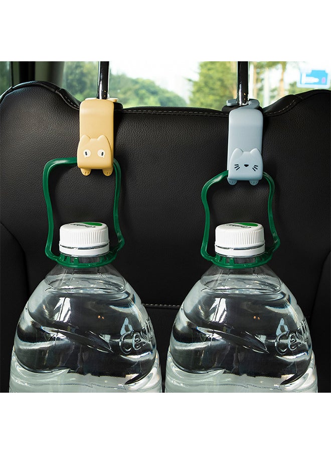 Depend - 8PCS Car Hooks, Multifunctional Vehicle Sticky Hooks, Car Seat Headrest Holder Hooks, Car Storage Hooks, Portable Plastic Cartoon Cat Car Hooks - Image 1
