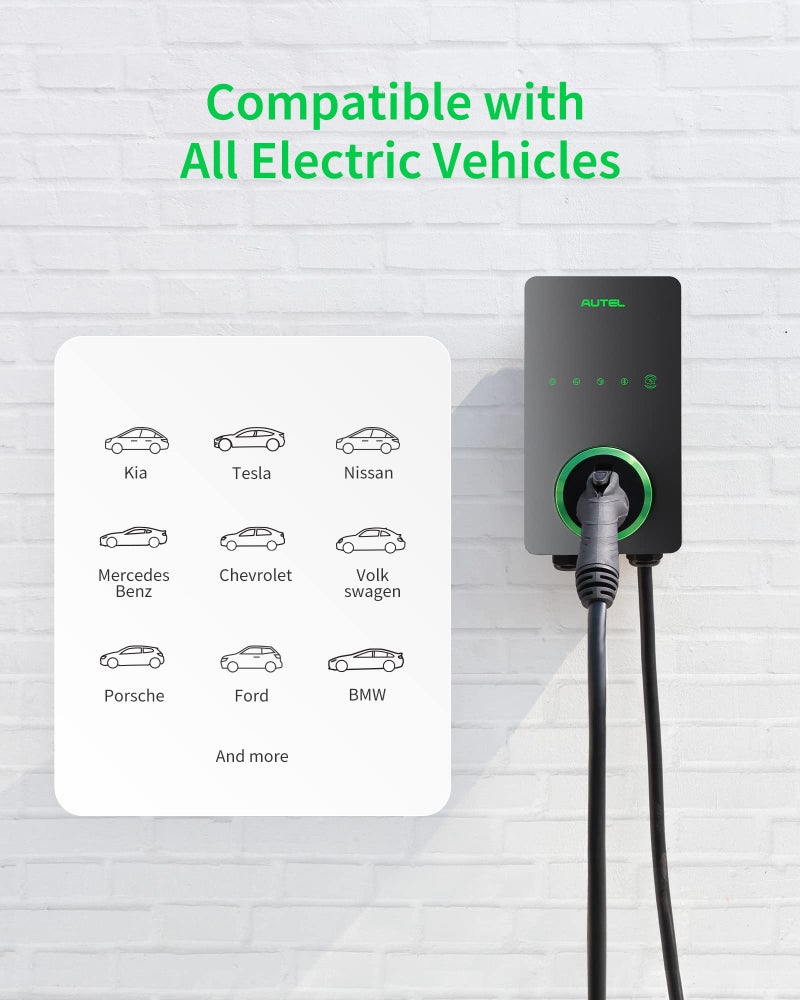 Autel Home Level 2 EV Charger up to 50Amp, 240V, Indoor/Outdoor Car Charging Station, Wi-Fi and Bluetooth Enabled EVSE, Flexible 25-Foot Cable,Hardwired, Dark Gray - Image 3