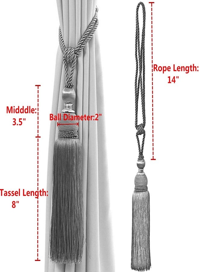 SWTool Selling Wonderful Curtain Holdbacks Curtains Tiebacks Home Decorative Braided Buckle Fastener Accessories Window Drapery Ball Tassels Tiebacks, Set of 2 (Gold) - Image 2